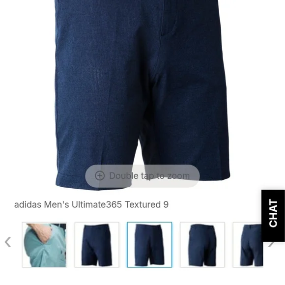Addidas Utra 365 Navy Blue Textured Golf Shorts Size 30 Bnwt - Picture 8 of 10